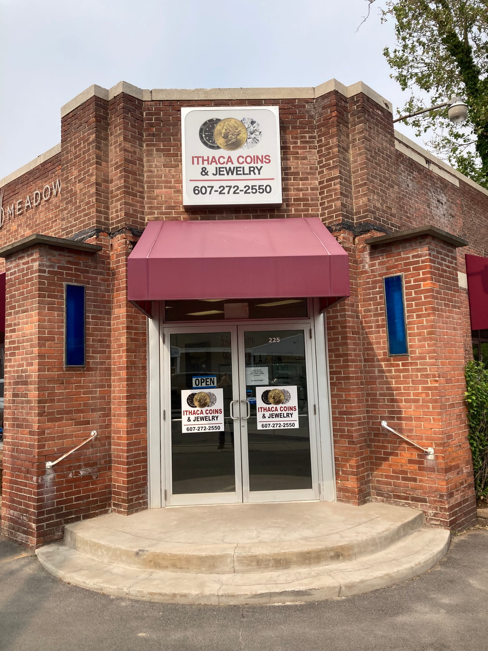 Ithaca Coins and Jewelry storefront on South Fulton Street